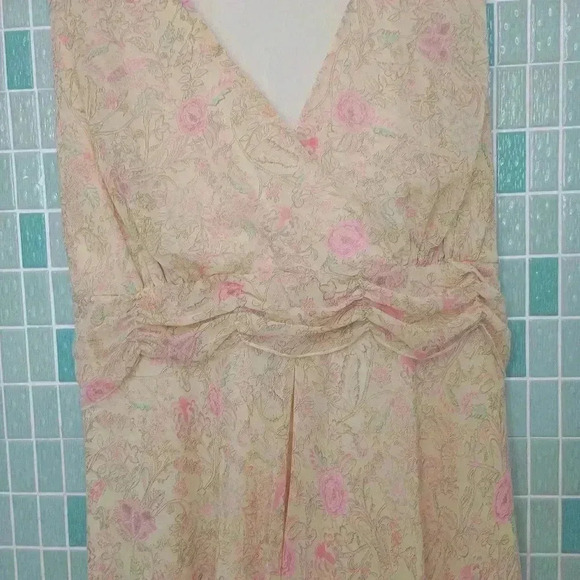 Jonathan Martin Woman Floral Flowy Sleeveless Dress Yellow and Pink - Picture 6 of 13